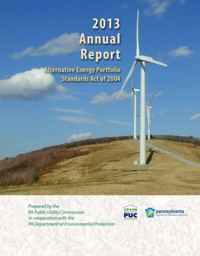 Alternative Energy Portfolio Standards Act Compliance for Year 2013 Brochure Cover