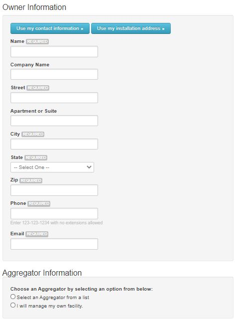 Instructions 6 Other Facility Registration Instructions - Step 6 Screenshot