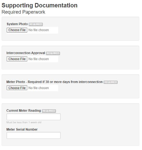 Solar Registration Instructions - Step 7 Screenshot