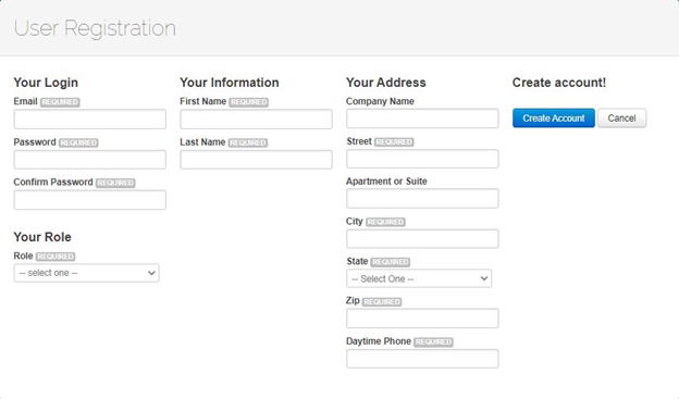 Registration 1 Other Facility Registration Instructions - Step 1 Screenshot